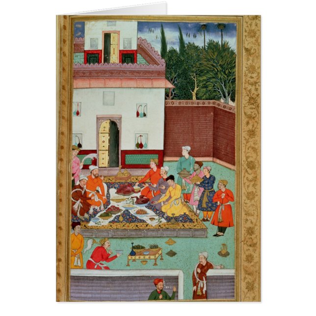 Mughal Emperor Feasting in a Courtyard (Front)