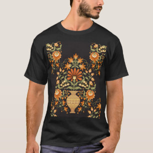 Mughal Fantasy: Retro Floral Opulence T-Shirt