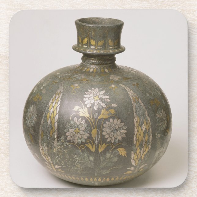 Mughal Flask (metalwork) Coaster (Front)