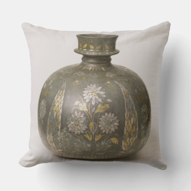 Mughal Flask (metalwork) Cushion (Front)
