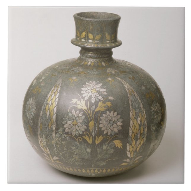 Mughal Flask (metalwork) Tile (Front)