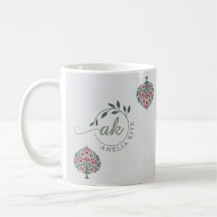 Mughal Floral Circular Monogram Favour Mug – Nikah