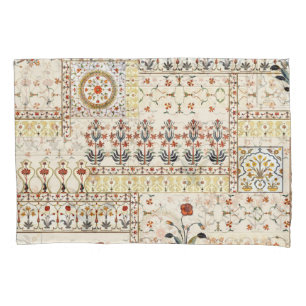 Mughal Floral Paisley: Ethnic Digital Elegance. Pillowcase