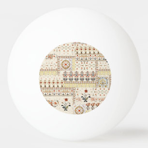 Mughal Floral Paisley: Ethnic Digital Elegance. Ping Pong Ball