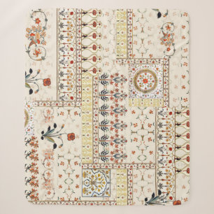 Mughal Floral Paisley: Ethnic Digital Elegance. Sherpa Blanket