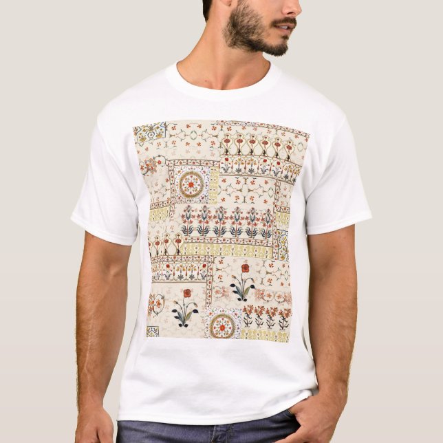 Mughal Floral Paisley: Ethnic Digital Elegance. T-Shirt (Front)