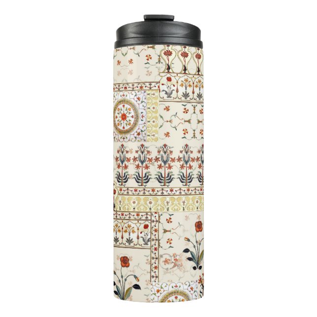Mughal Floral Paisley: Ethnic Digital Elegance. Thermal Tumbler (Front)