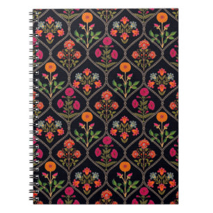 mughal motif Kani Look ornament pattern multi colo Notebook
