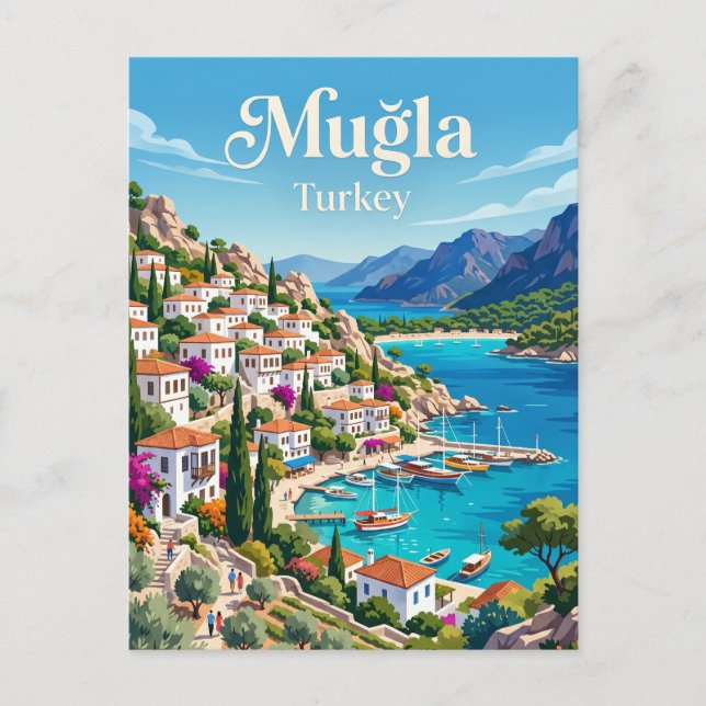 Muğla Turkey Postcard (Front)