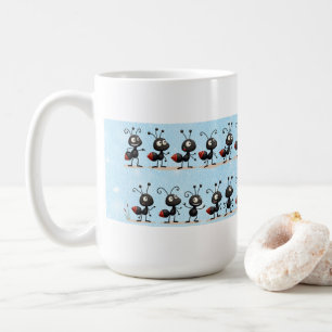 Mugs Ant blue and white