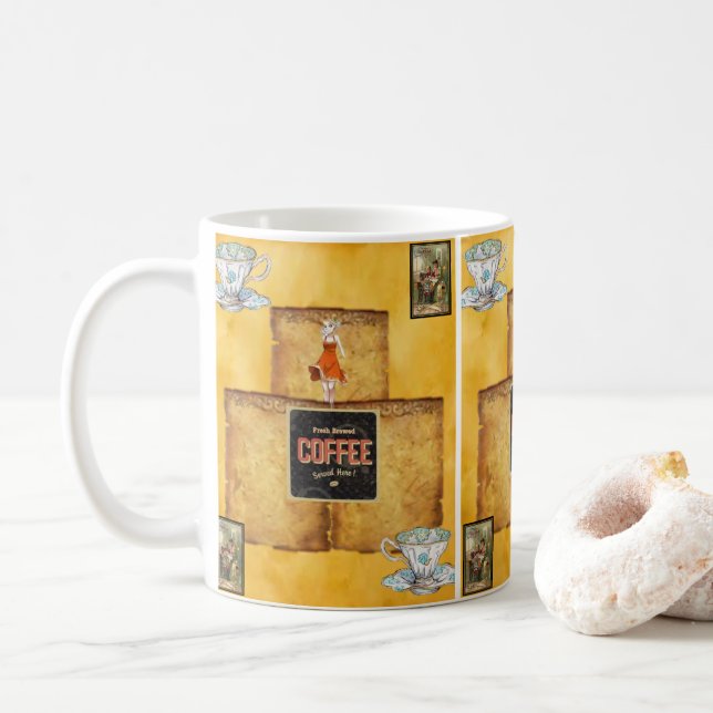 mugs breakfast coffee (With Donut)