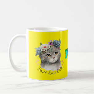 mugs classic Peace love cats 