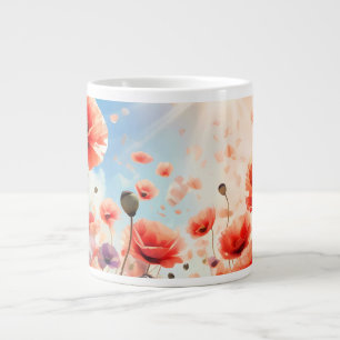 Mugs & Cups - Poppies growing in a field 