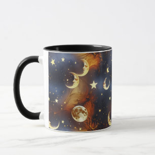 Mugs – Fiery Orange Celestial Moon Phase Luxury Co