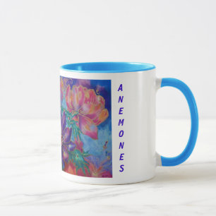 Mugs, Floral,Anemones, paainting Mug