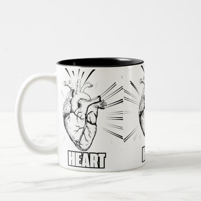 MUGS HEART DESIGNE (Left)