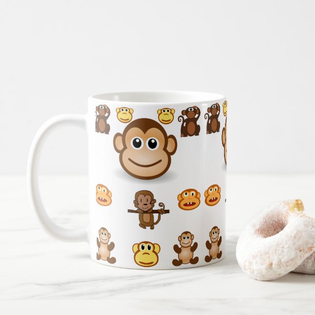 mugs  monkeys (With Donut)