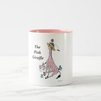 Mugs,  Pink Giraffe Two-Tone Coffee Mug