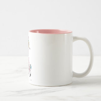 Mugs,  Pink Giraffe Two-Tone Coffee Mug