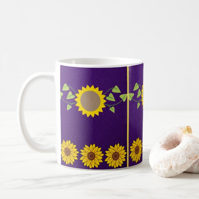 mugs sunflowers (With Donut)