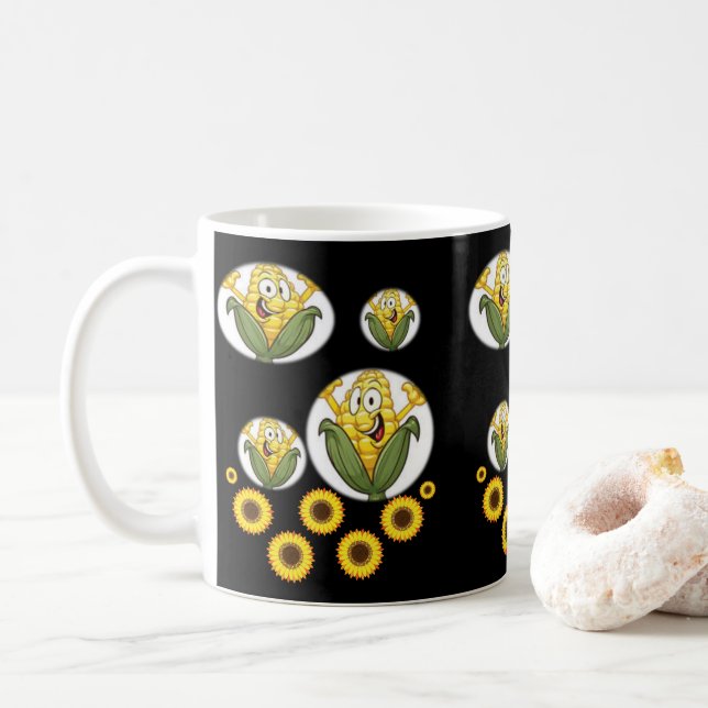 mugs sunflowers (With Donut)