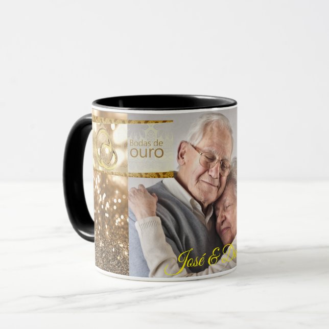 Mugs Weddings De Ouro 50 Years Personal Marriage (Front Left)
