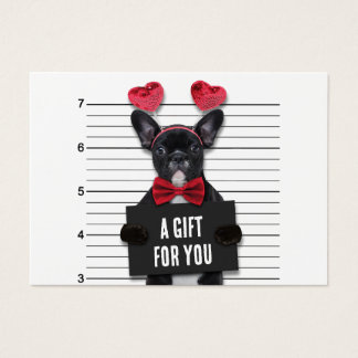 Mugshot Guilty Love Dog Valentine's Day Gift Card