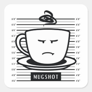 Mugshot Square Sticker