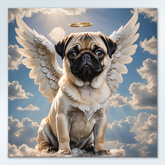 Mugsy the Pug Enters Dog Heaven Photo Print (Creator Uploaded)