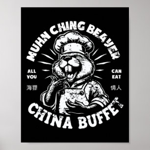 Muhn Ching Beaver Dirty Raunchy Adult Humour Tee M Poster