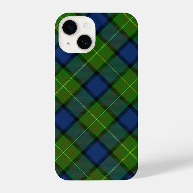 Muir Moore tartan green blue plaid iPhone Case (Back)