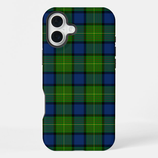 Muir Moore tartan green blue plaid iPhone Case (Back)