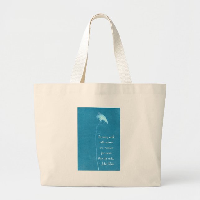 Muir Nature Quote Large Tote Bag (Front)