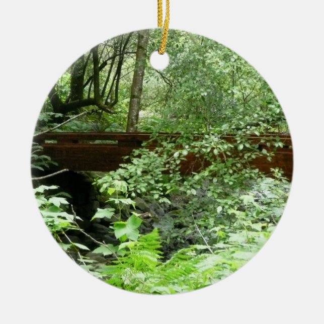 Muir Woods Bridge I Ceramic Tree Decoration (Front)