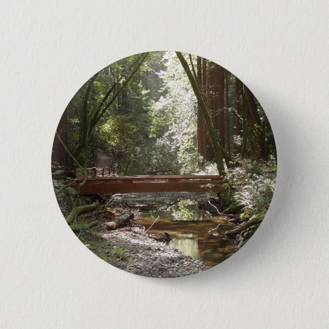 Muir Woods Bridge II 6 Cm Round Badge (Front)