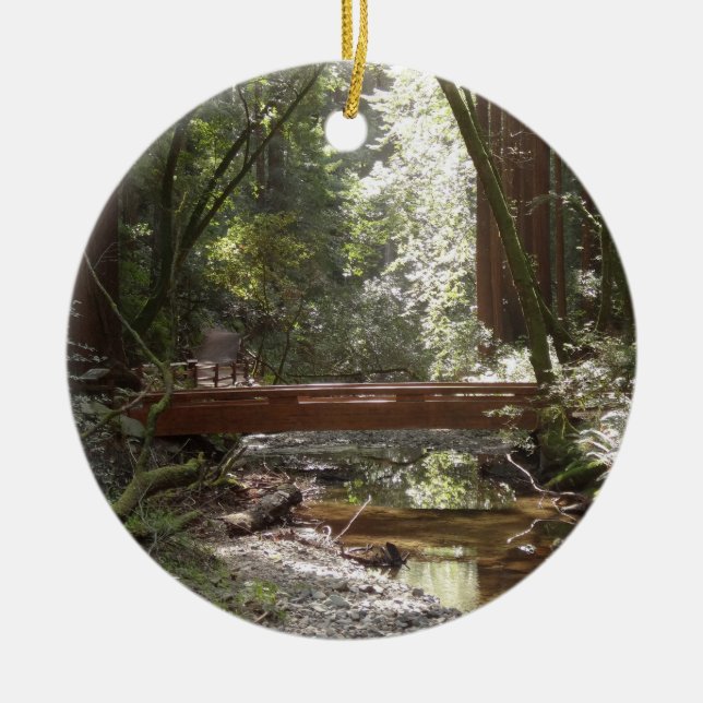 Muir Woods Bridge II Ceramic Tree Decoration (Front)