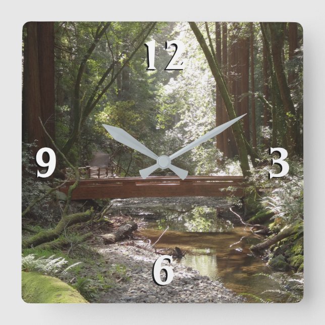 Muir Woods Bridge II Square Wall Clock (Front)