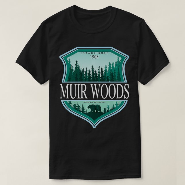 Muir Woods California National Monument Redwood Pa T-Shirt (Design Front)