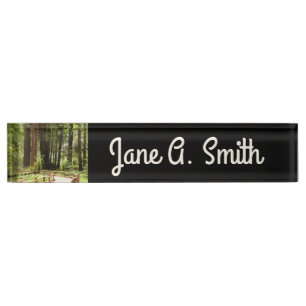Muir Woods Path I Nature Photography Nameplate