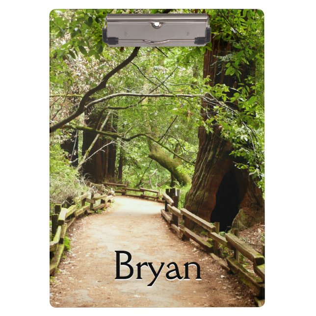 Muir Woods Path II Nature Photography Clipboard (Front)