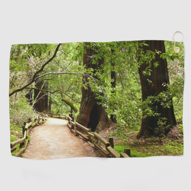 Muir Woods Path II Nature Photography Golf Towel (Horizontal)