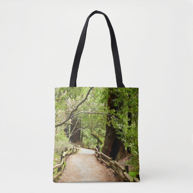 Muir Woods Path II Nature Photography Tote Bag (Front)