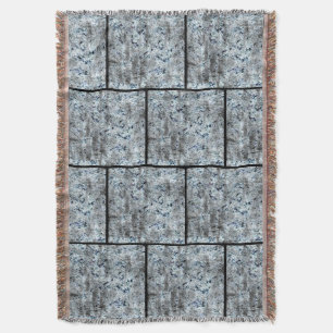 Muito rústico fungo prateado sujo de carbono throw blanket