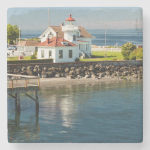 Mukilteo Lighthouse, Mukilteo, Washington, USA Stone Coaster