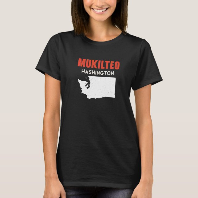 Mukilteo Washington USA State America Travel Washi T-Shirt (Front)