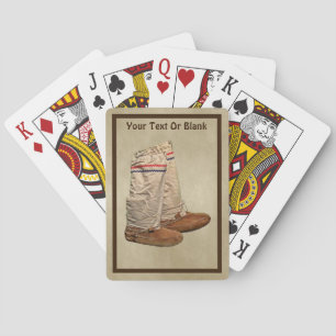 Mukluks On Old Paper Playing Cards