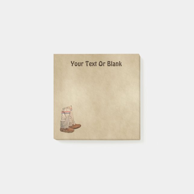 Mukluks On Old Paper Post-it Notes (Front)