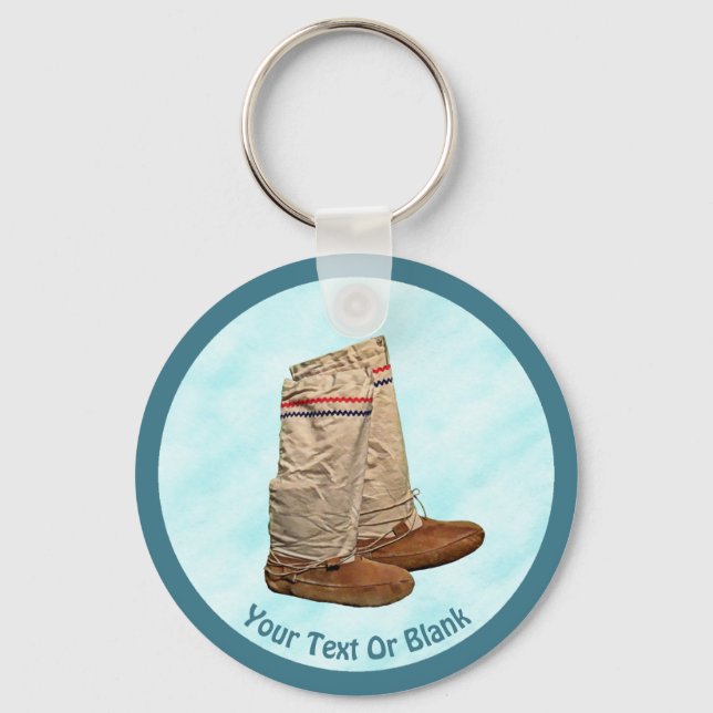 Mukluks On Snow Key Ring (Front)