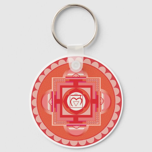 Mūlādhāra Mandala Chakra (Root chakra) Key Ring (Front)