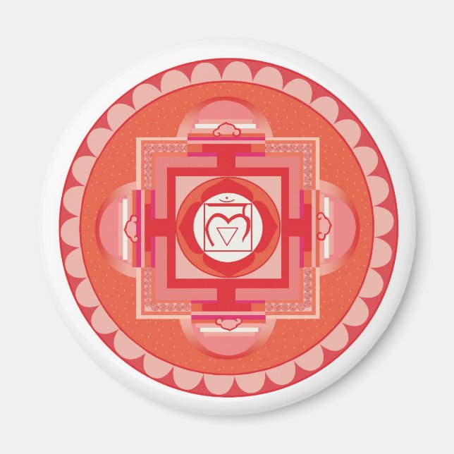 Mūlādhāra Mandala Chakra (Root chakra) Magnet (Front)